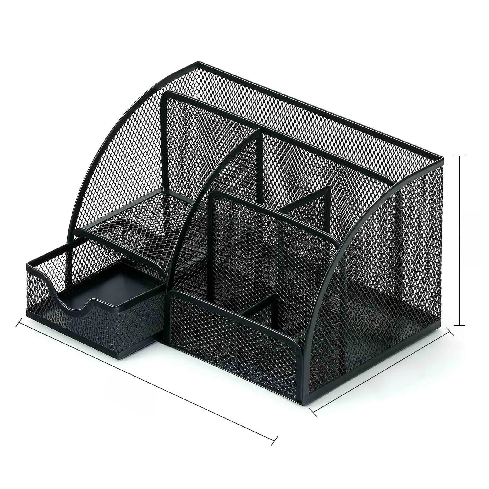 Metal Pen Holder Office Supplies Creative Unique Desktop Hollow Storage Box Combination Stationery Organizer Box display picture 1