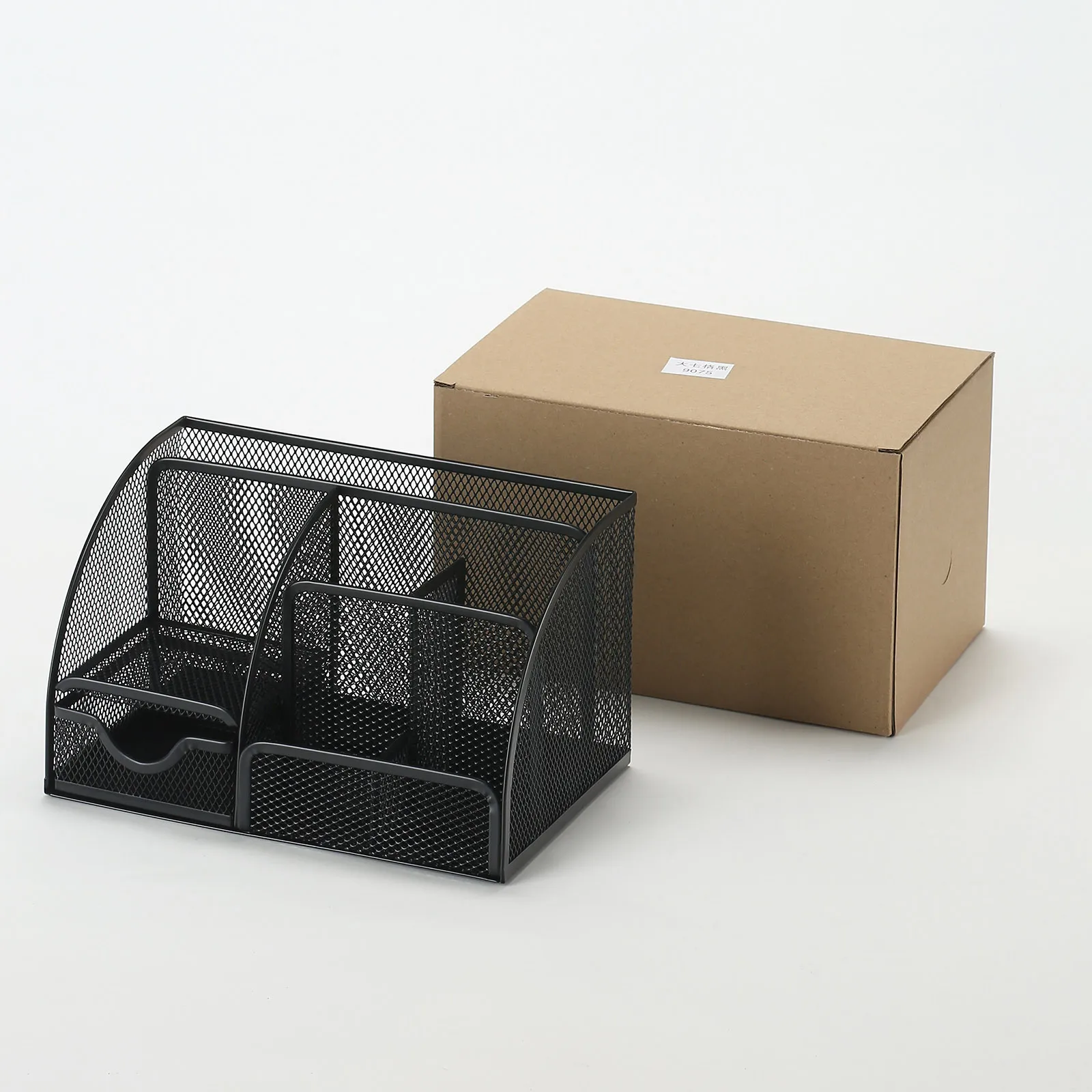 Metal Pen Holder Office Supplies Creative Unique Desktop Hollow Storage Box Combination Stationery Organizer Box display picture 3