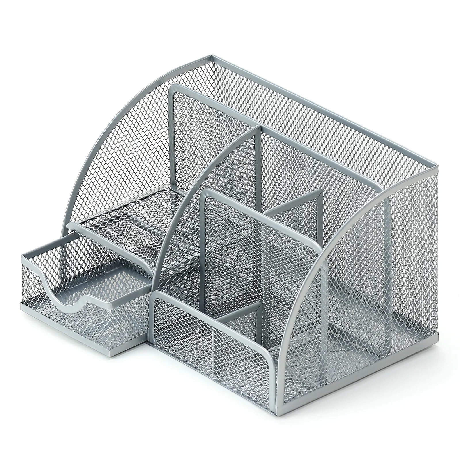 Metal Pen Holder Office Supplies Creative Unique Desktop Hollow Storage Box Combination Stationery Organizer Box display picture 6