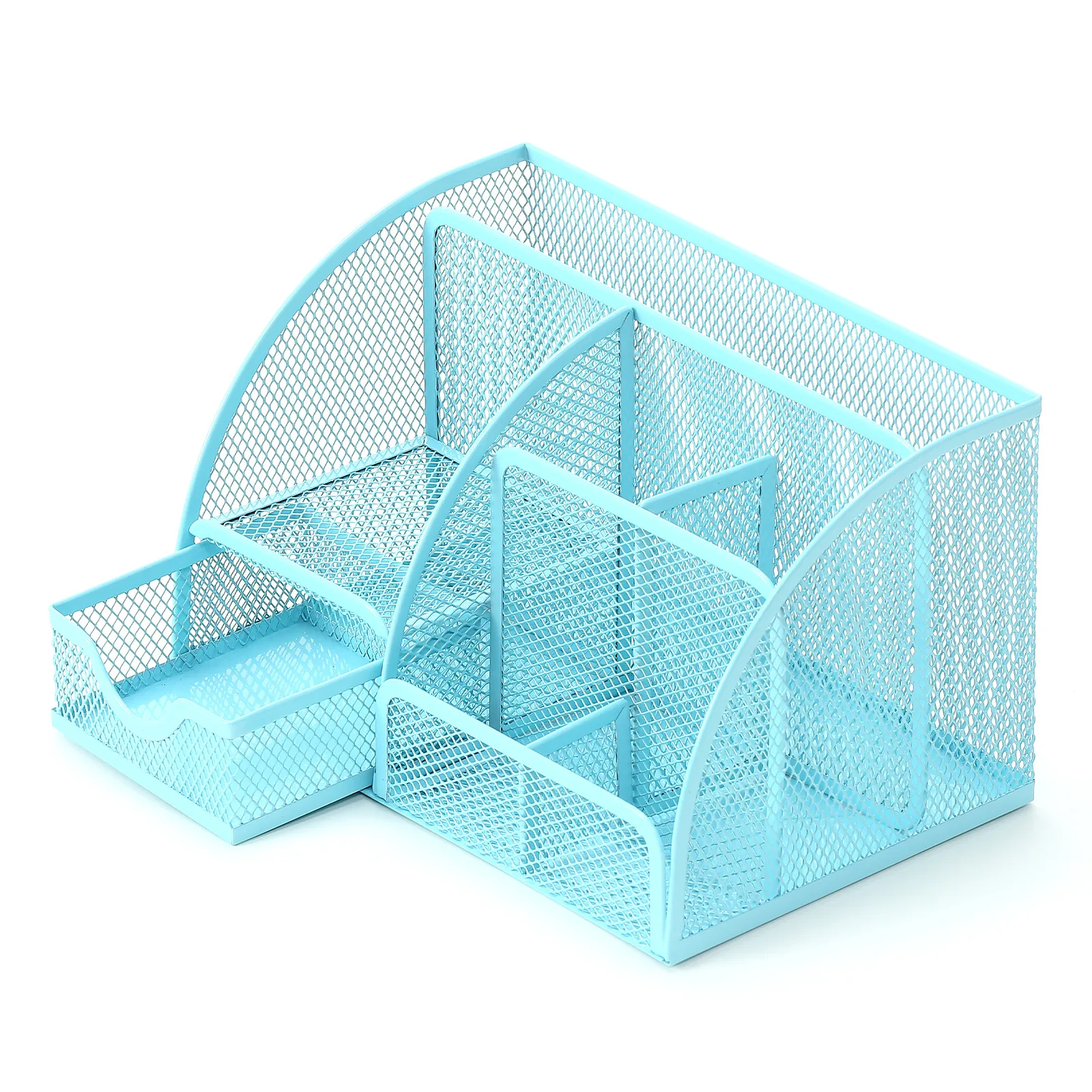 Metal Pen Holder Office Supplies Creative Unique Desktop Hollow Storage Box Combination Stationery Organizer Box display picture 7