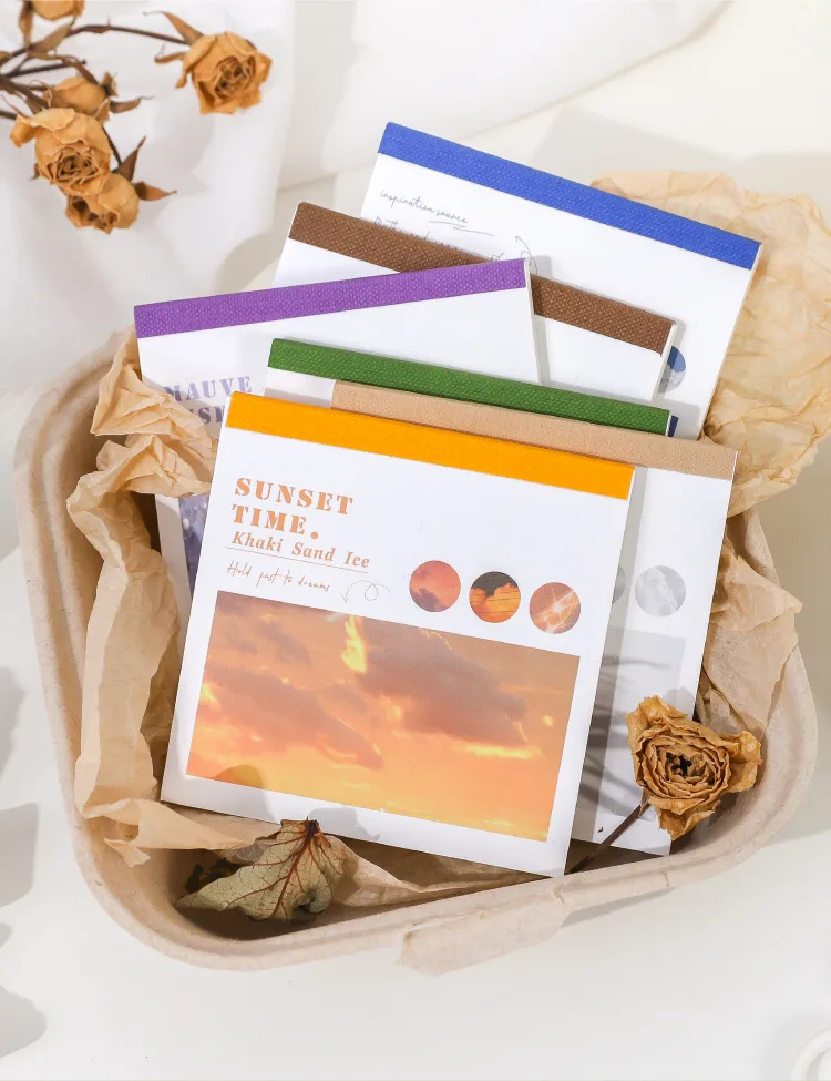 Fresh Artistic Oil Painting Scenery Series Paper Sticker Book Women's Diary Decoration Material 6 Styles display picture 1