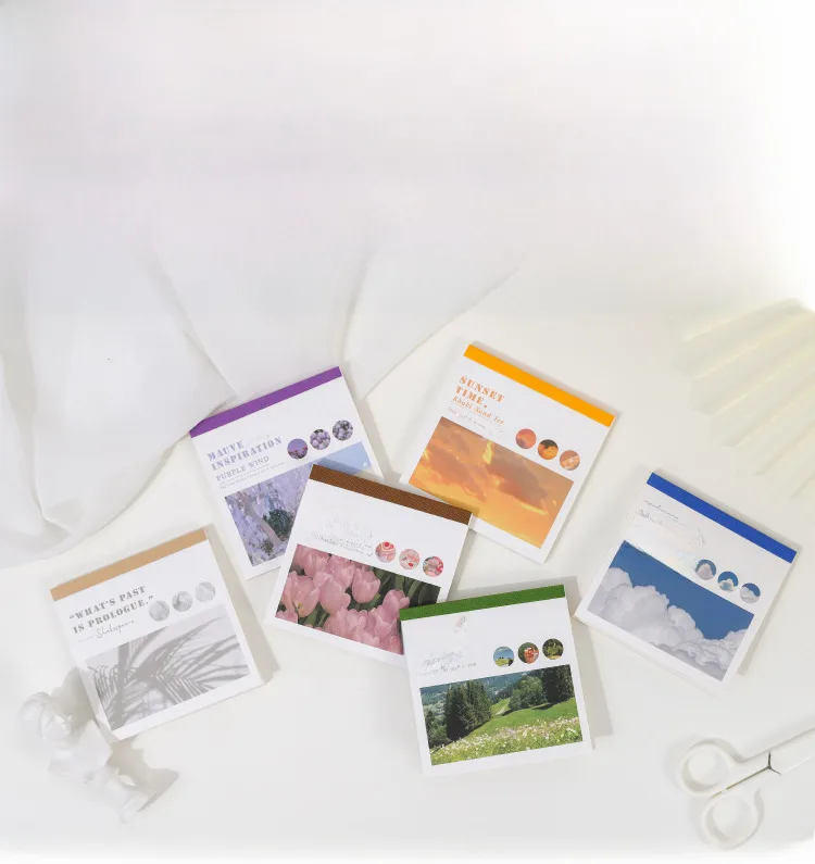 Fresh Artistic Oil Painting Scenery Series Paper Sticker Book Women's Diary Decoration Material 6 Styles display picture 5
