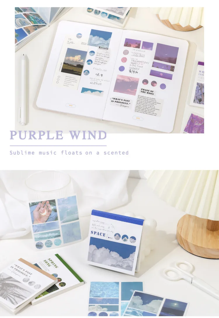 Fresh Artistic Oil Painting Scenery Series Paper Sticker Book Women's Diary Decoration Material 6 Styles display picture 8