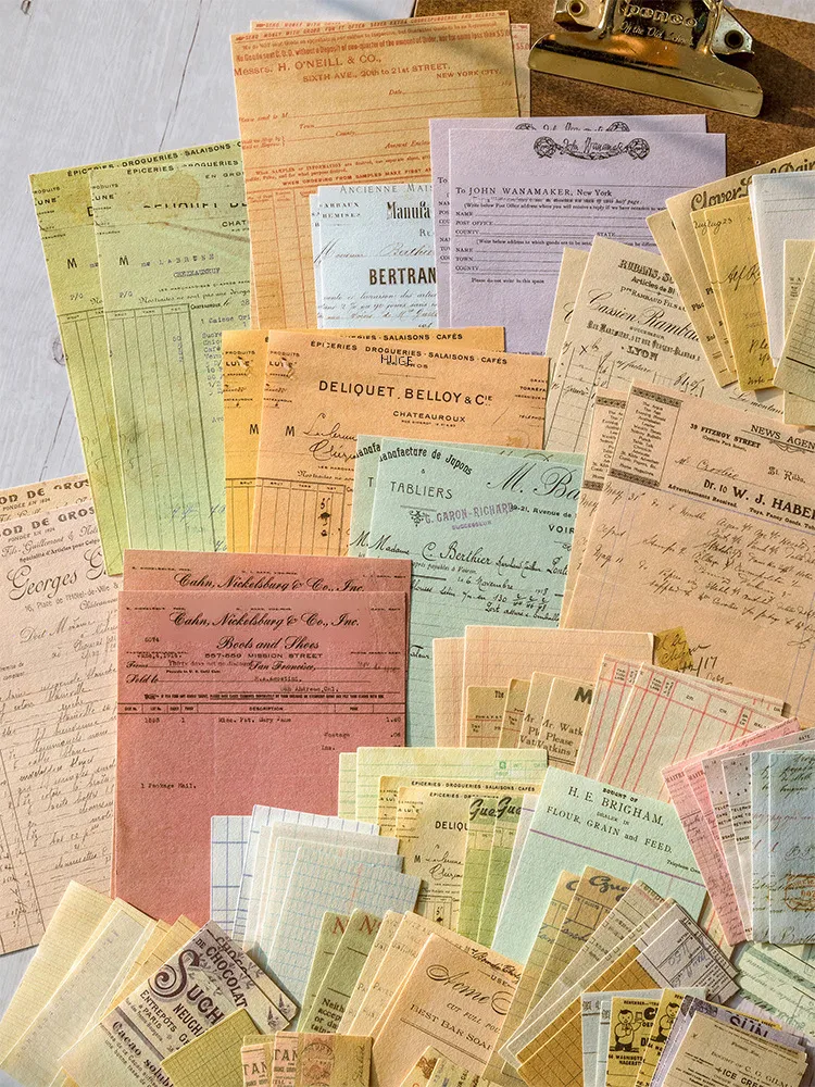 Vintage Retro Collection Material Pack Memory Post Office Series Handbook Diy Collage Base Material Stickers 4 Styles display picture 5