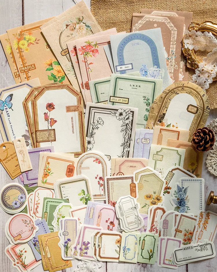 Vintage Retro Collection Material Pack Memory Post Office Series Handbook Diy Collage Base Material Stickers 4 Styles display picture 11