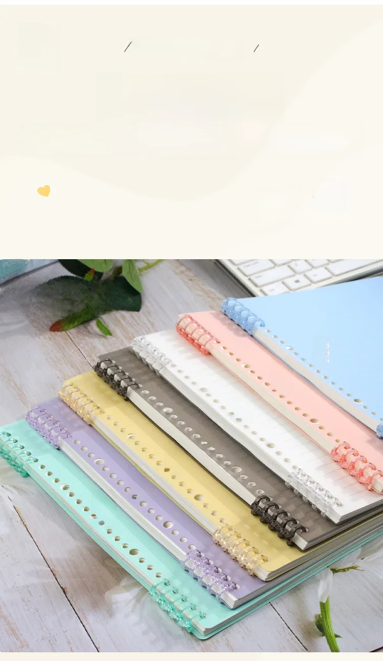 B5 Diy Self-made Plastic Cover Loose-leaf Notebook 26-hole A5 Frosted Pp Cover Office/cultural/notebook/notepad display picture 2
