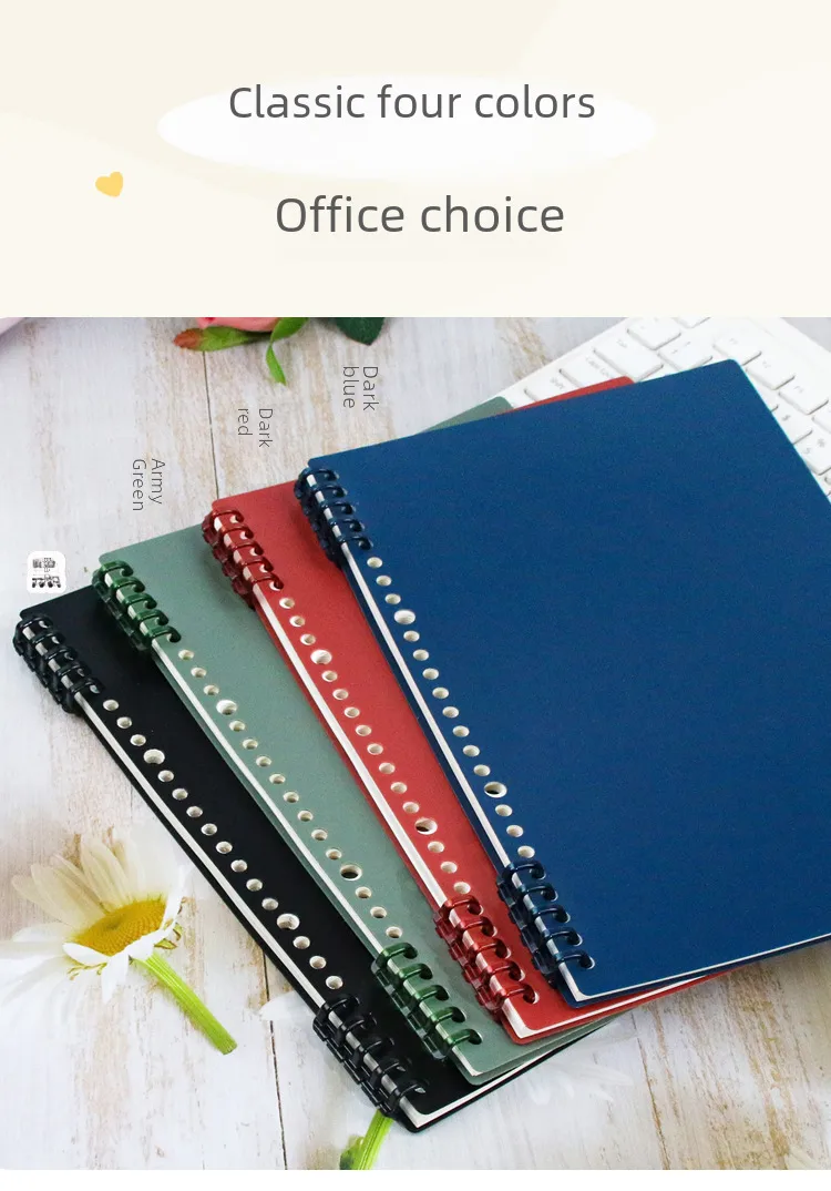 B5 Diy Self-made Plastic Cover Loose-leaf Notebook 26-hole A5 Frosted Pp Cover Office/cultural/notebook/notepad display picture 3