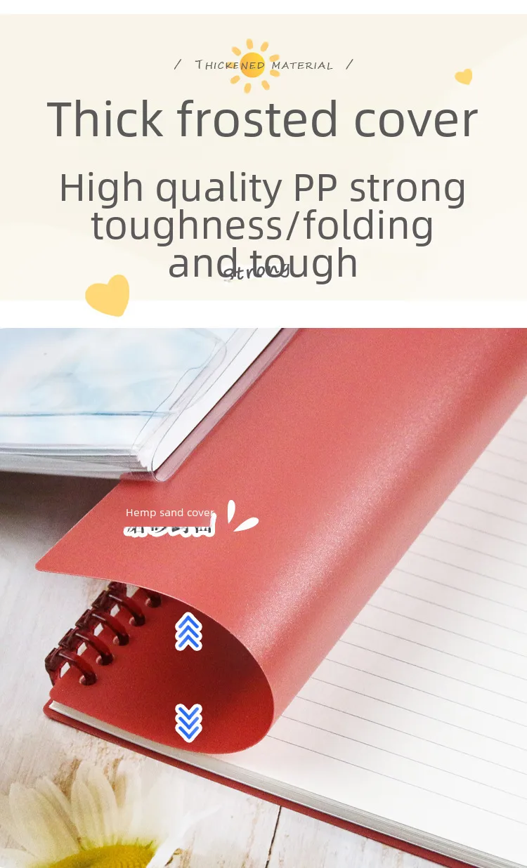 B5 Diy Self-made Plastic Cover Loose-leaf Notebook 26-hole A5 Frosted Pp Cover Office/cultural/notebook/notepad display picture 4