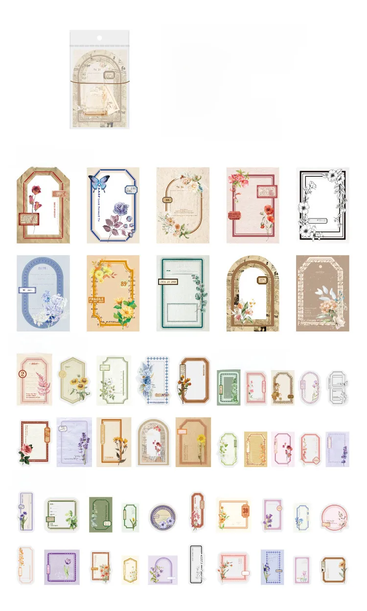 Vintage Retro Collection Material Pack Memory Post Office Series Handbook Diy Collage Base Material Stickers 4 Styles display picture 17