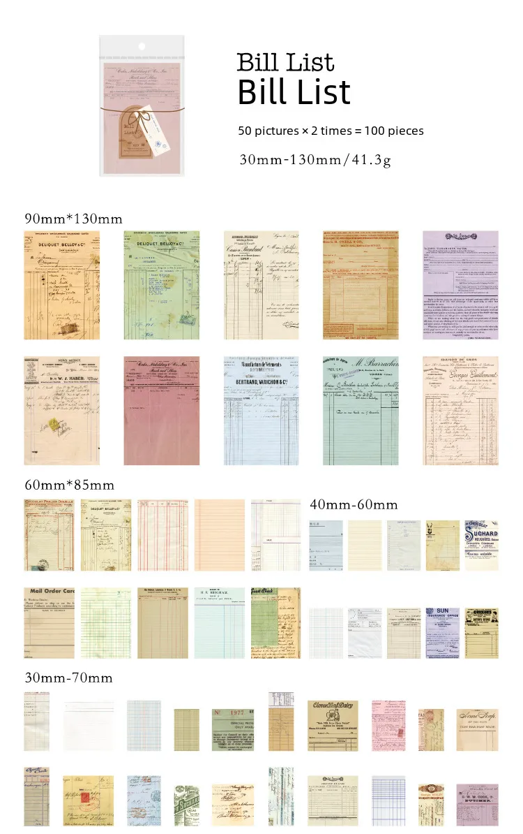 Vintage Retro Collection Material Pack Memory Post Office Series Handbook Diy Collage Base Material Stickers 4 Styles display picture 18