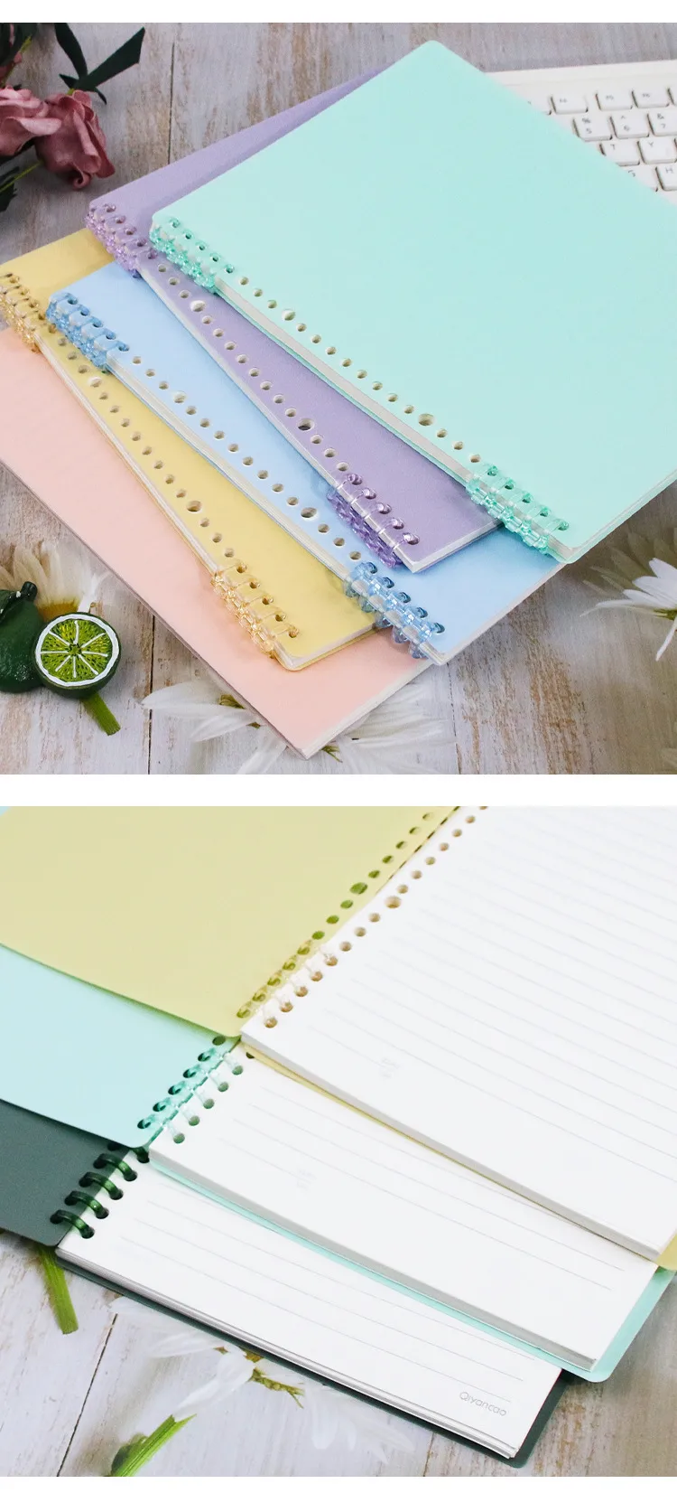 B5 Diy Self-made Plastic Cover Loose-leaf Notebook 26-hole A5 Frosted Pp Cover Office/cultural/notebook/notepad display picture 11