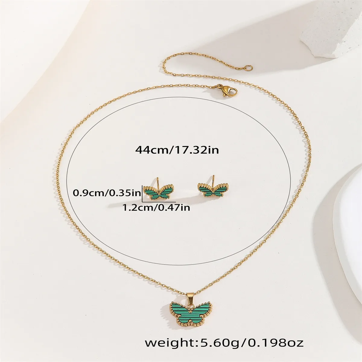 Casual Classic Style Butterfly 304 Stainless Steel Women's Jewelry Set display picture 6