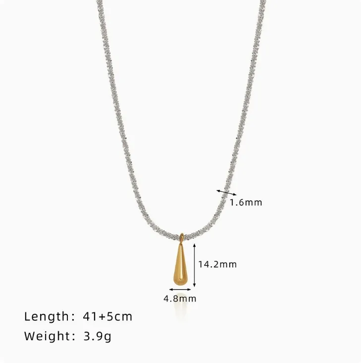 Elegant Simple Style Geometric 304 Stainless Steel Titanium Steel Plating 18K Gold Plated Women's Pendant Necklace display picture 1