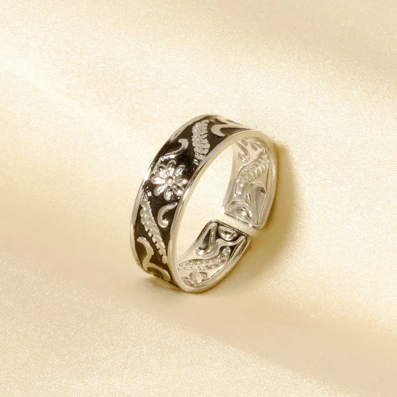 Retro Geometric 304 Stainless Steel Polishing Unisex Open Rings display picture 7