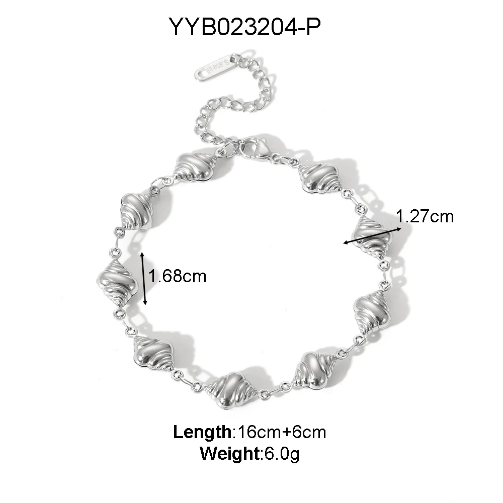 Casual Romantic Pastoral Starfish Conch Red Heart 304 Stainless Steel 18K Gold Plated Unisex Bracelets display picture 2
