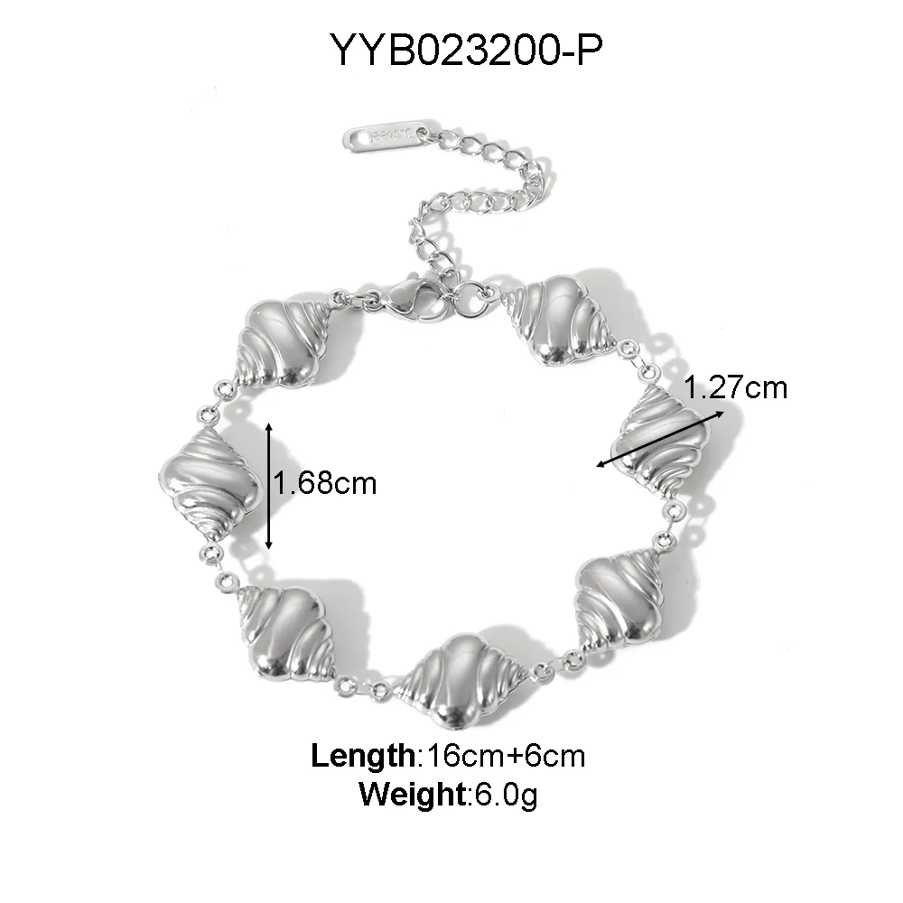 Casual Romantic Pastoral Starfish Conch Red Heart 304 Stainless Steel 18K Gold Plated Unisex Bracelets display picture 5