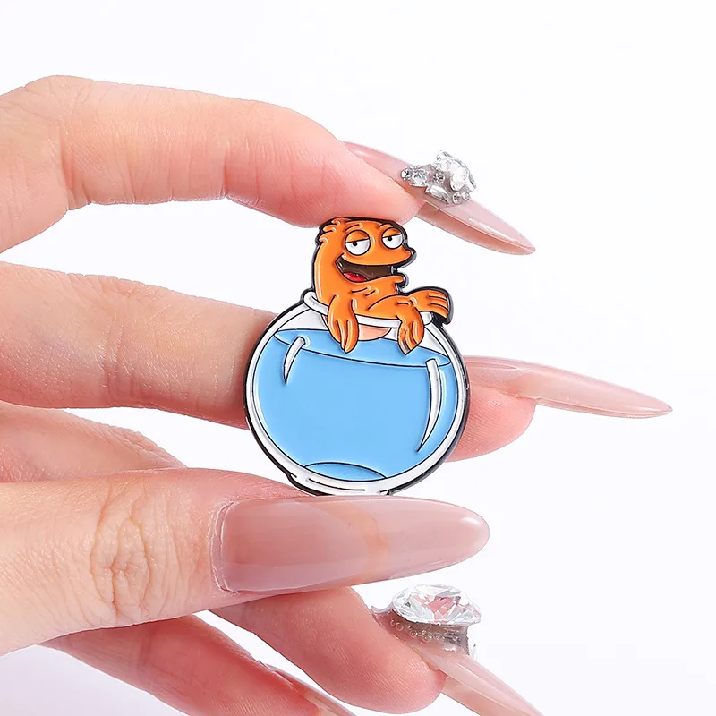 Cartoon Style Cute Fish Zinc Alloy Plating Unisex Brooches display picture 3