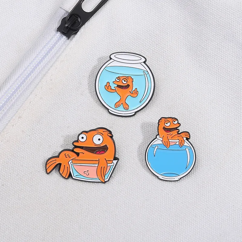 Cartoon Style Cute Fish Zinc Alloy Plating Unisex Brooches display picture 6