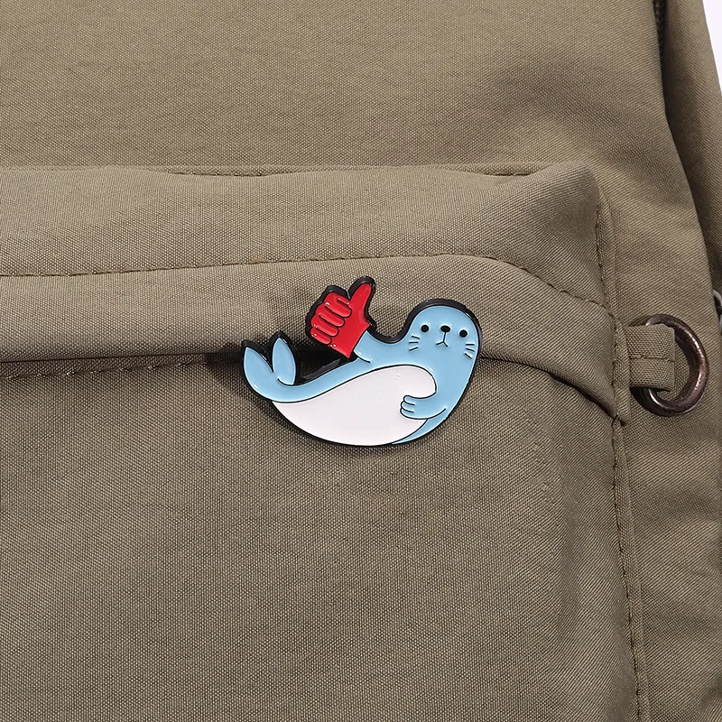 Cartoon Style Cute Seal Shark Duck Zinc Alloy Plating Unisex Brooches display picture 5
