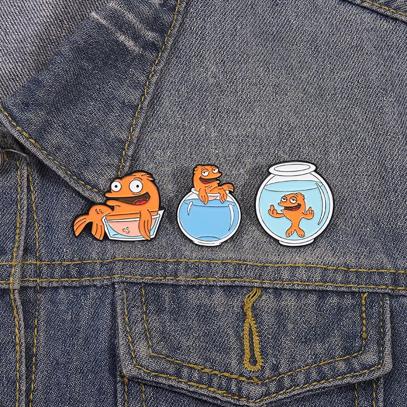 Cartoon Style Cute Fish Zinc Alloy Plating Unisex Brooches display picture 7