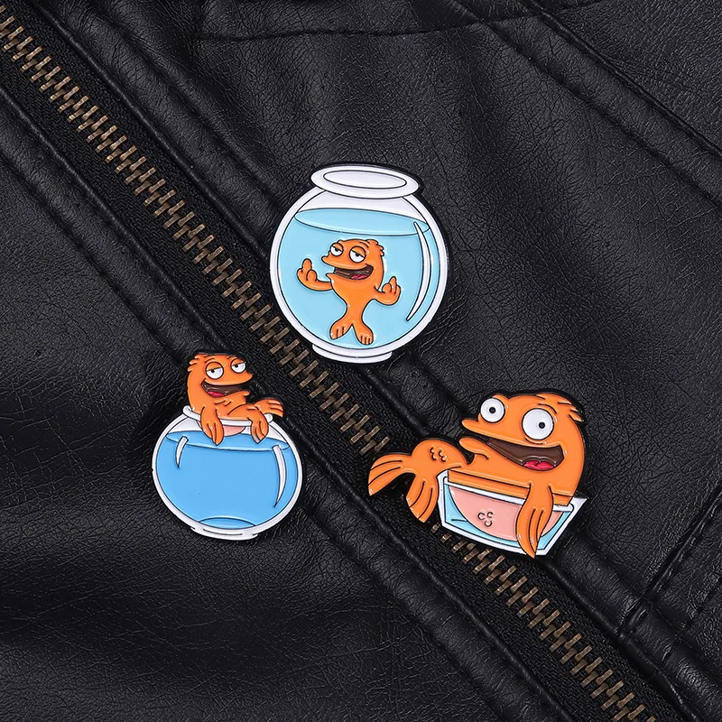 Cartoon Style Cute Fish Zinc Alloy Plating Unisex Brooches display picture 8