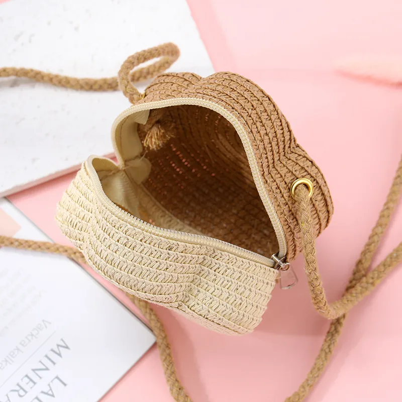 Summer Travel Straw Bag Flower Woven Bag Women's  New Children's Cute Straw Beach Bag Crossbody Seaside display picture 20
