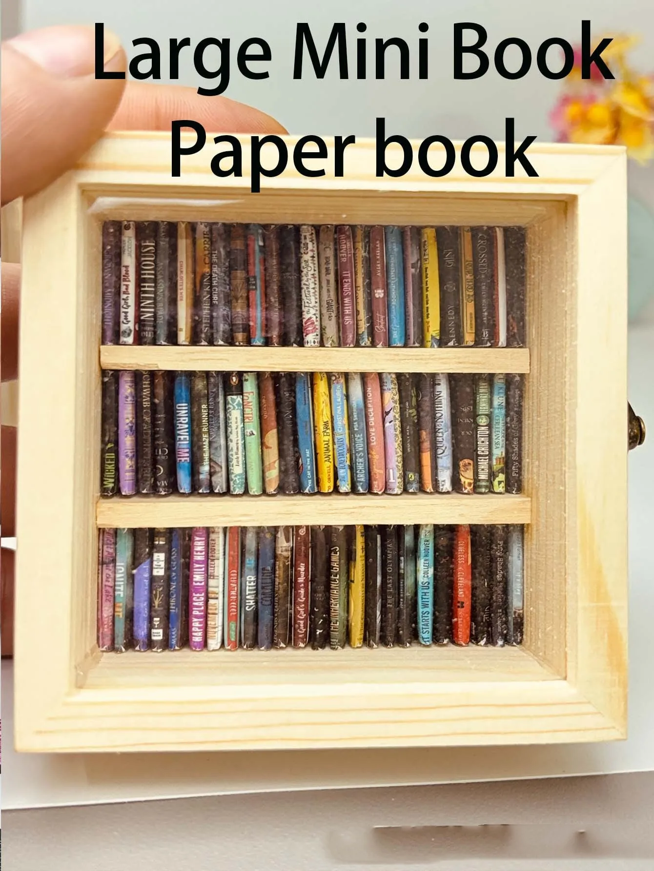 Simple Style Solid Color Wood Bookshelf Artificial Decorations display picture 7