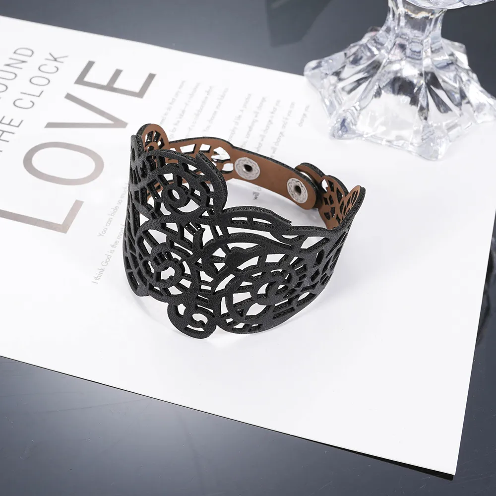 Retro Novelty Geometric Pu Leather Men's Bangle display picture 3