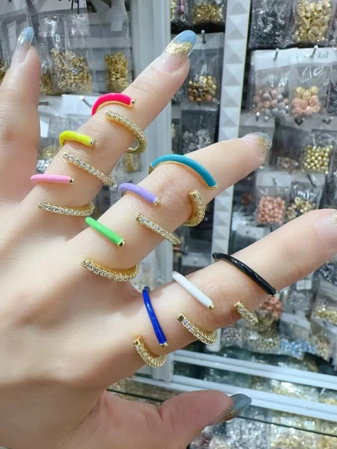 Basic Simple Style Classic Style Geometric Copper Zircon 18K Gold Plated Women's Rings display picture 2