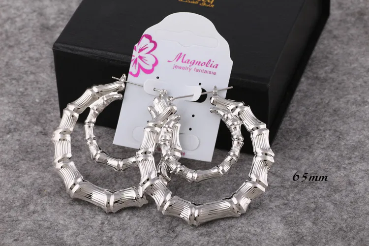 E-Commerce Hot Sale Double Round Bamboo Earrings Exaggerated Gold Double Layer Big Circle Retro Hip Hop European And American Earrings Ornament Women display picture 10