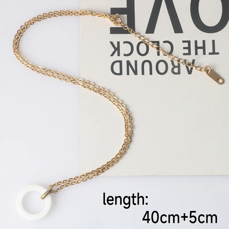 Simple Style Classic Style Circle Titanium Steel Women's Pendant Necklace display picture 2