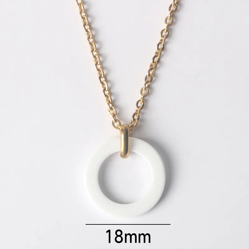 Simple Style Classic Style Circle Titanium Steel Women's Pendant Necklace display picture 3