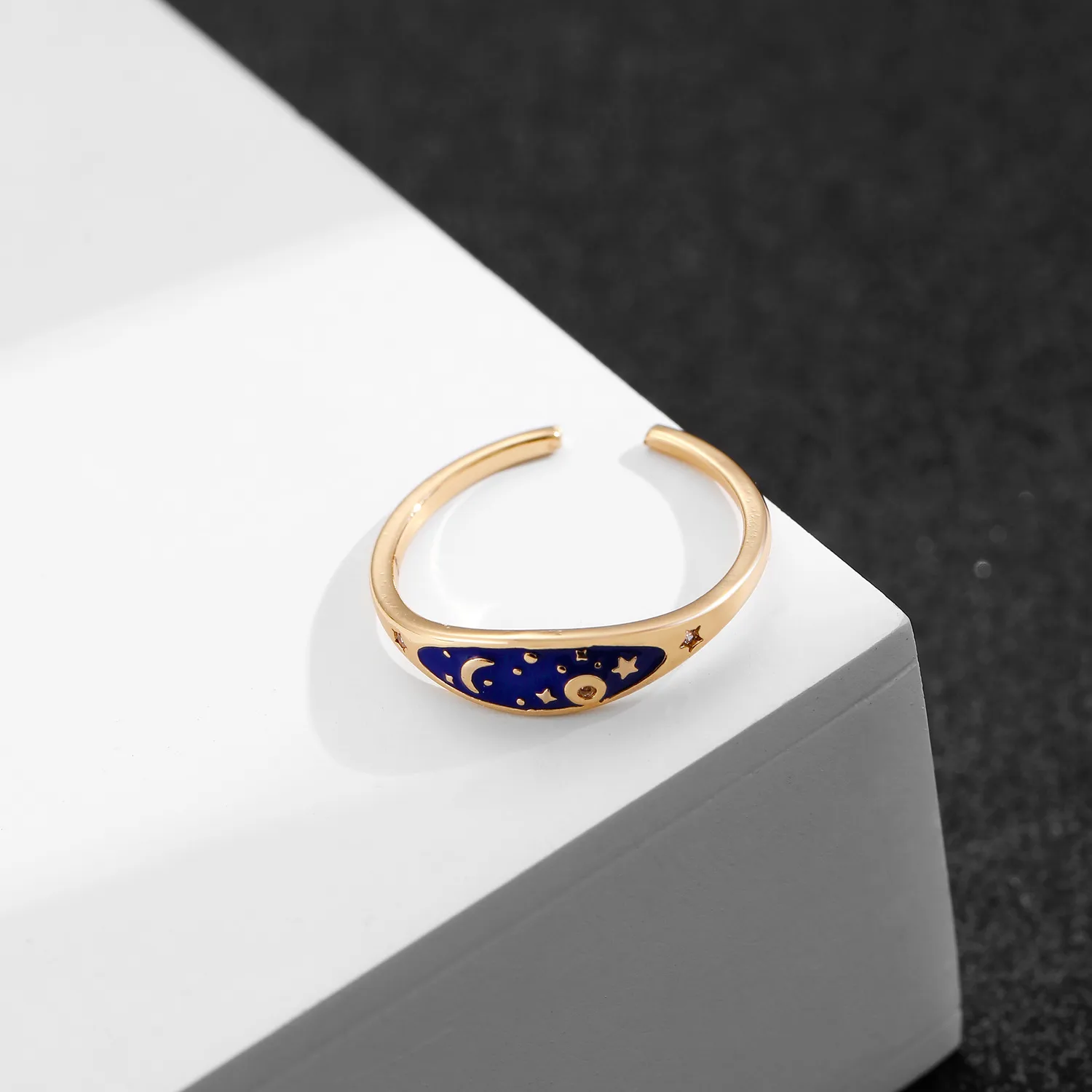 Casual Elegant Star Moon Alloy Star Moon Plating Women's Rings Earrings Necklace display picture 8
