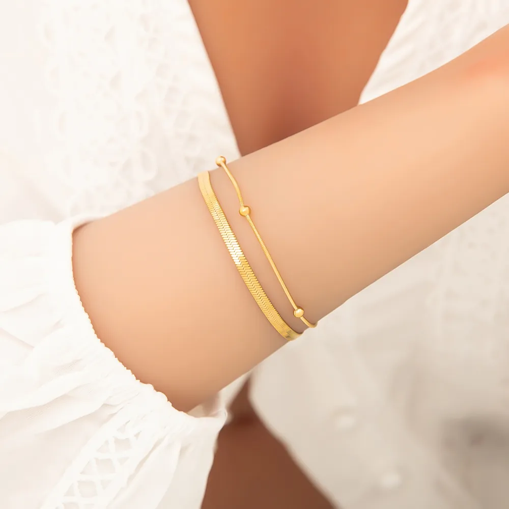 Elegant Solid Color 304 Stainless Steel Women's Bracelets display picture 2