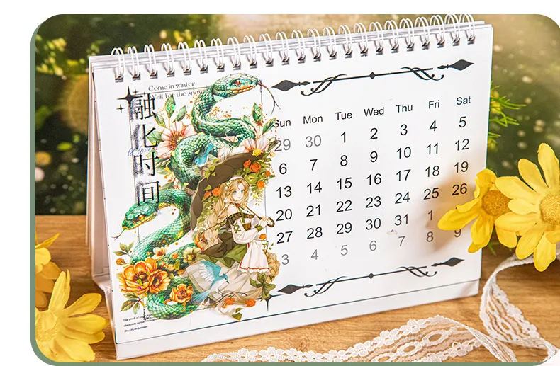 1 Set Flower Snake Daily PET Retro Novelty Stickers display picture 9