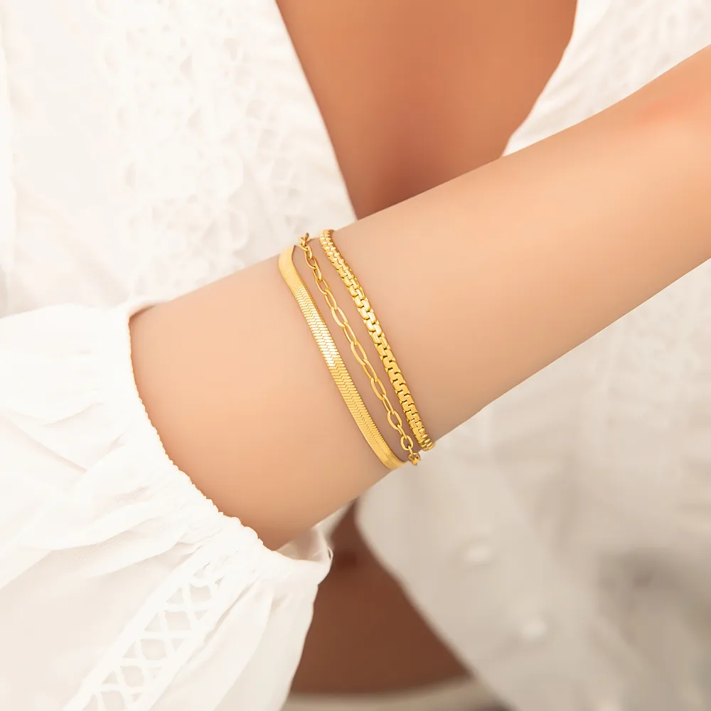 Elegant Solid Color 304 Stainless Steel Women's Bracelets display picture 5