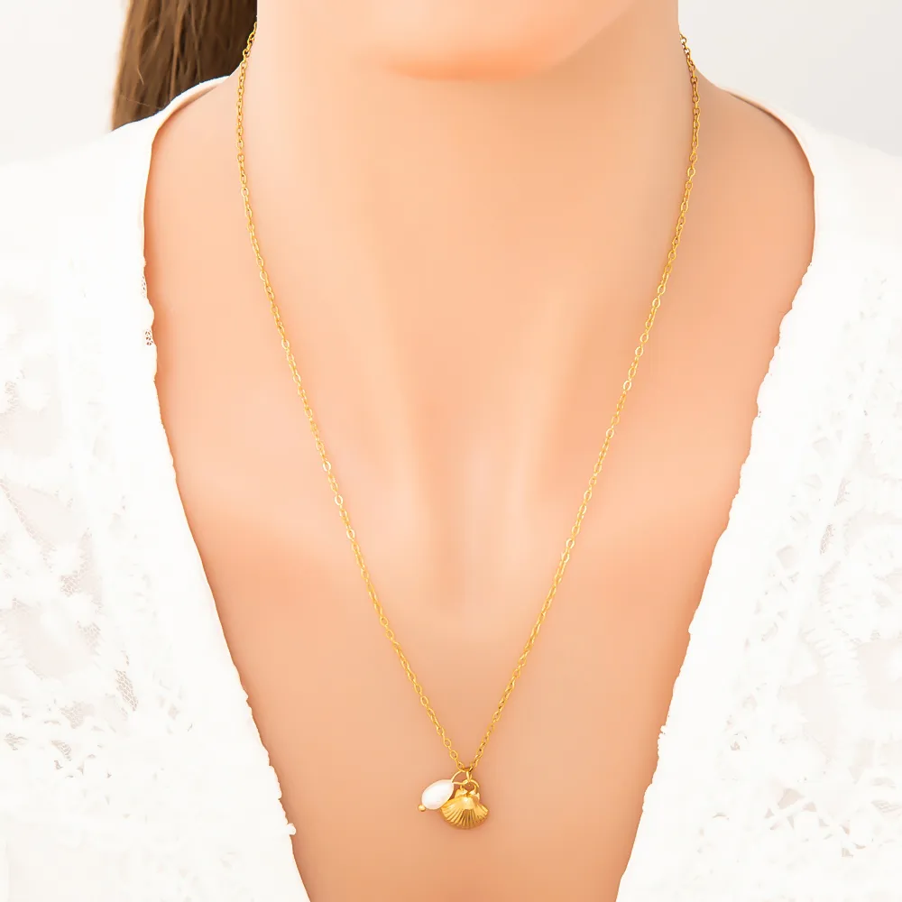 Modern Style Classic Style Scallop Starfish 304 Stainless Steel Women's Pendant Necklace display picture 6