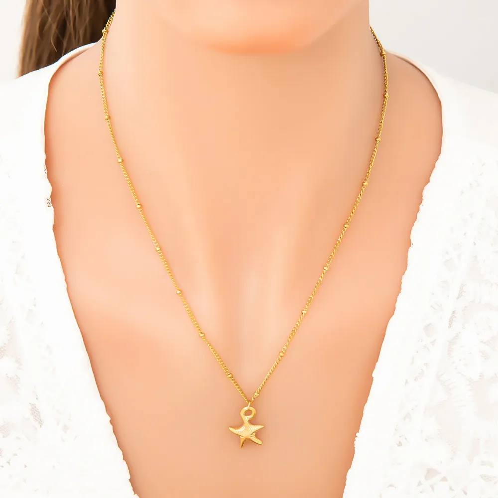 Modern Style Classic Style Scallop Starfish 304 Stainless Steel Women's Pendant Necklace display picture 3
