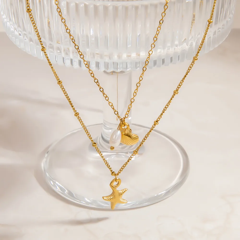 Modern Style Classic Style Scallop Starfish 304 Stainless Steel Women's Pendant Necklace display picture 7