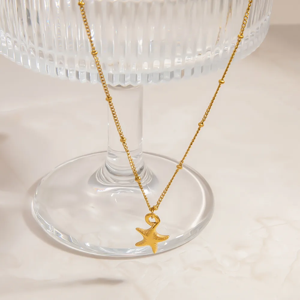 Modern Style Classic Style Scallop Starfish 304 Stainless Steel Women's Pendant Necklace display picture 9
