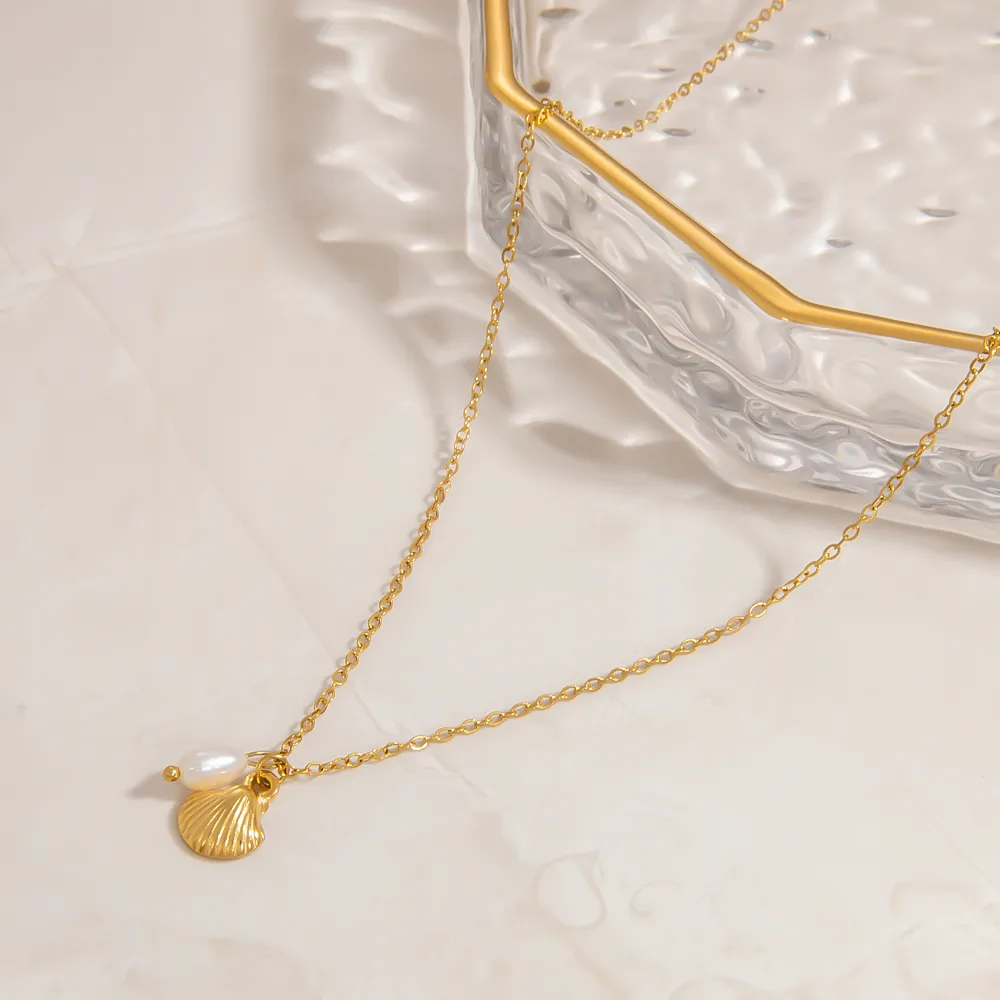 Modern Style Classic Style Scallop Starfish 304 Stainless Steel Women's Pendant Necklace display picture 10