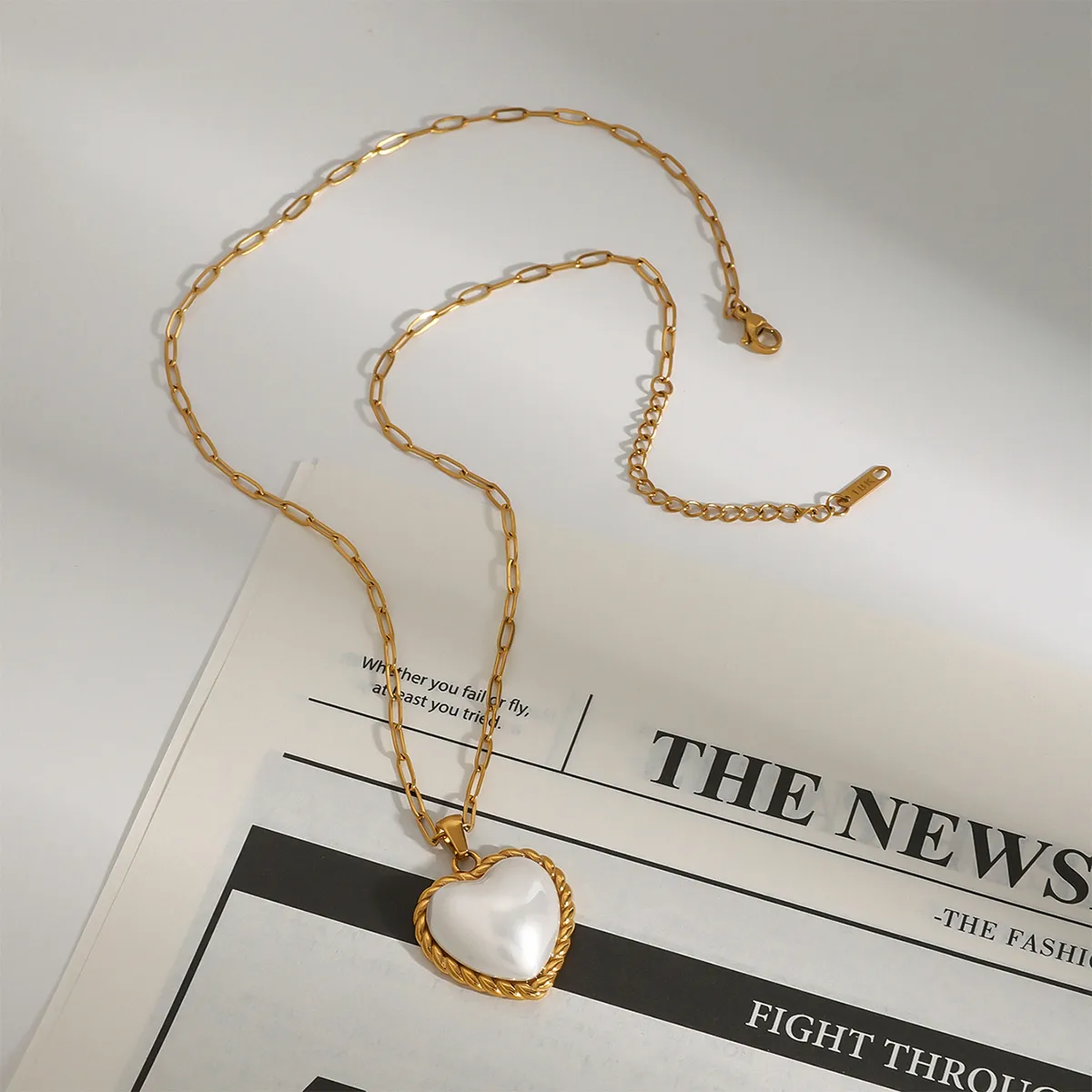 Elegant Simple Style Heart Shape 304 Stainless Steel Women's Necklace display picture 7