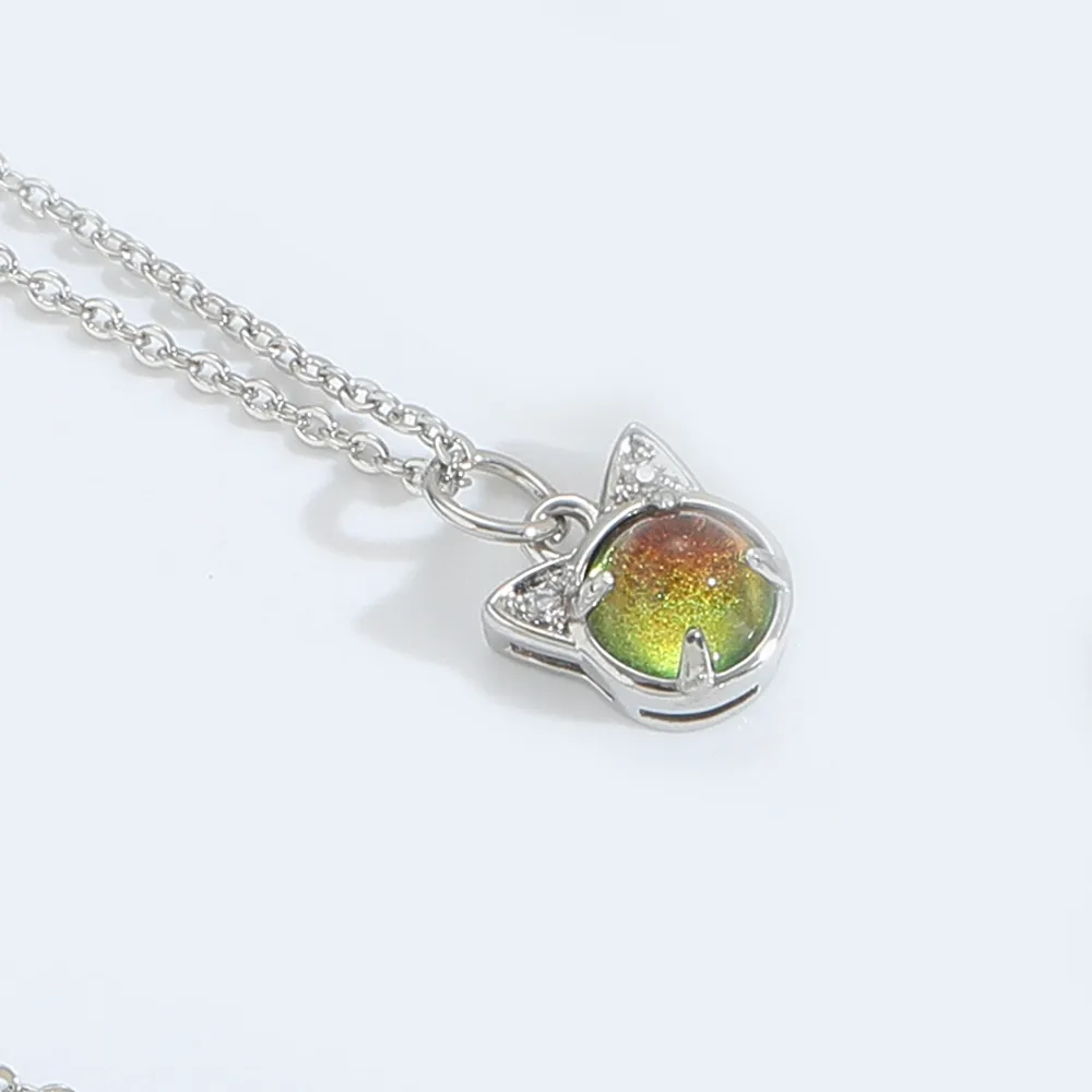 Elegant Modern Style Cat Copper Zircon 14K Gold Plated Women's Pendant Necklace display picture 7