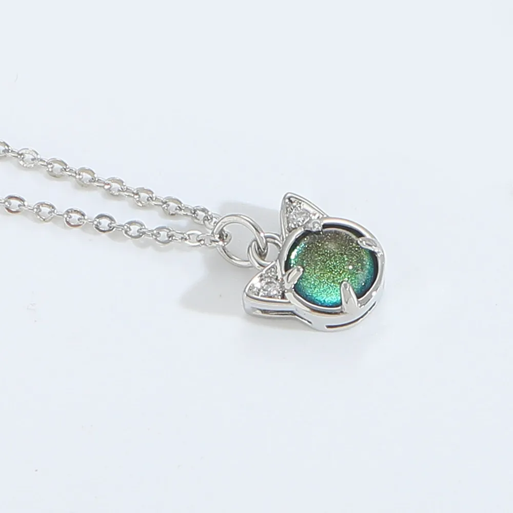 Elegant Modern Style Cat Copper Zircon 14K Gold Plated Women's Pendant Necklace display picture 13