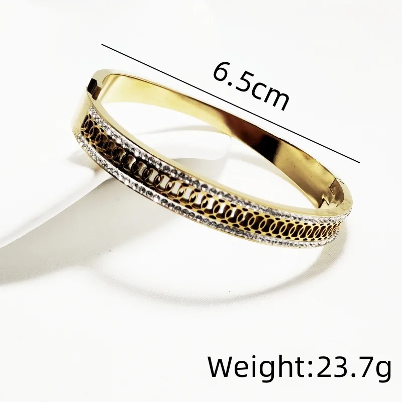 Casual Classic Style Geometric 304 Stainless Steel Women's Bangle display picture 2