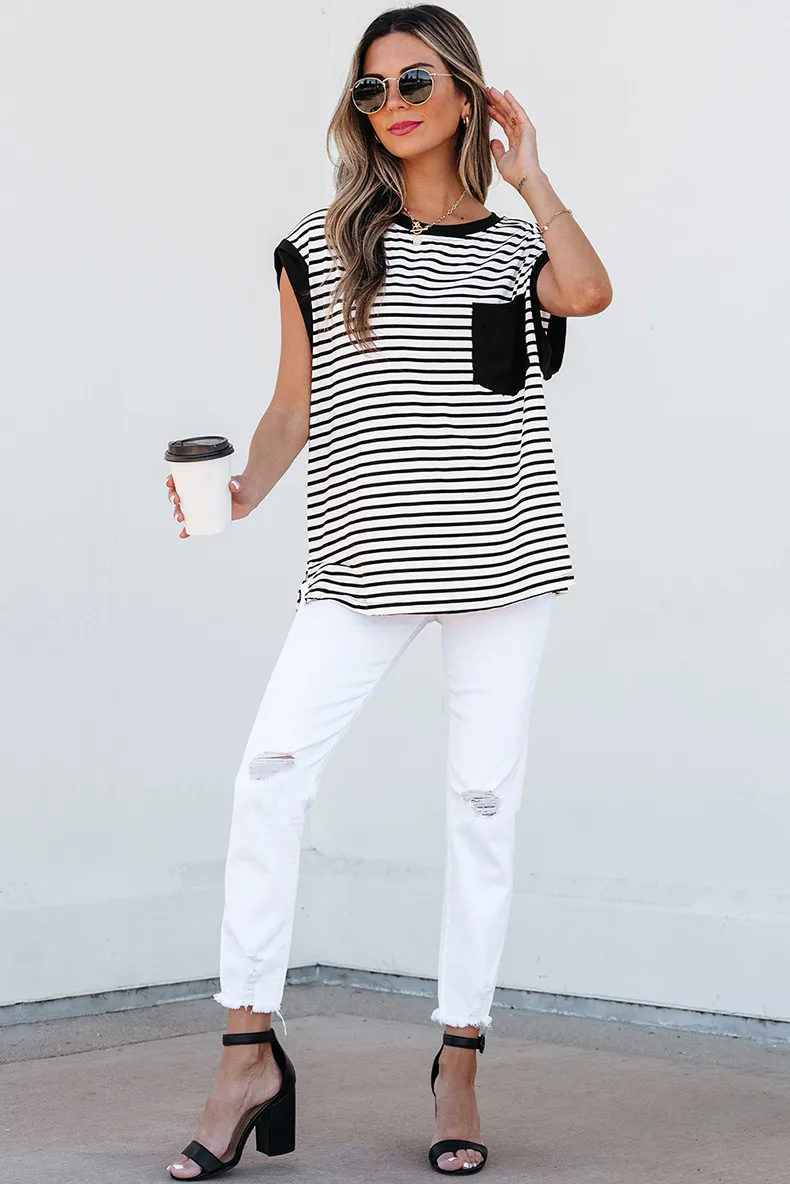 Women's T-shirt Tank Tops Casual Simple Style Streetwear Stripe display picture 2