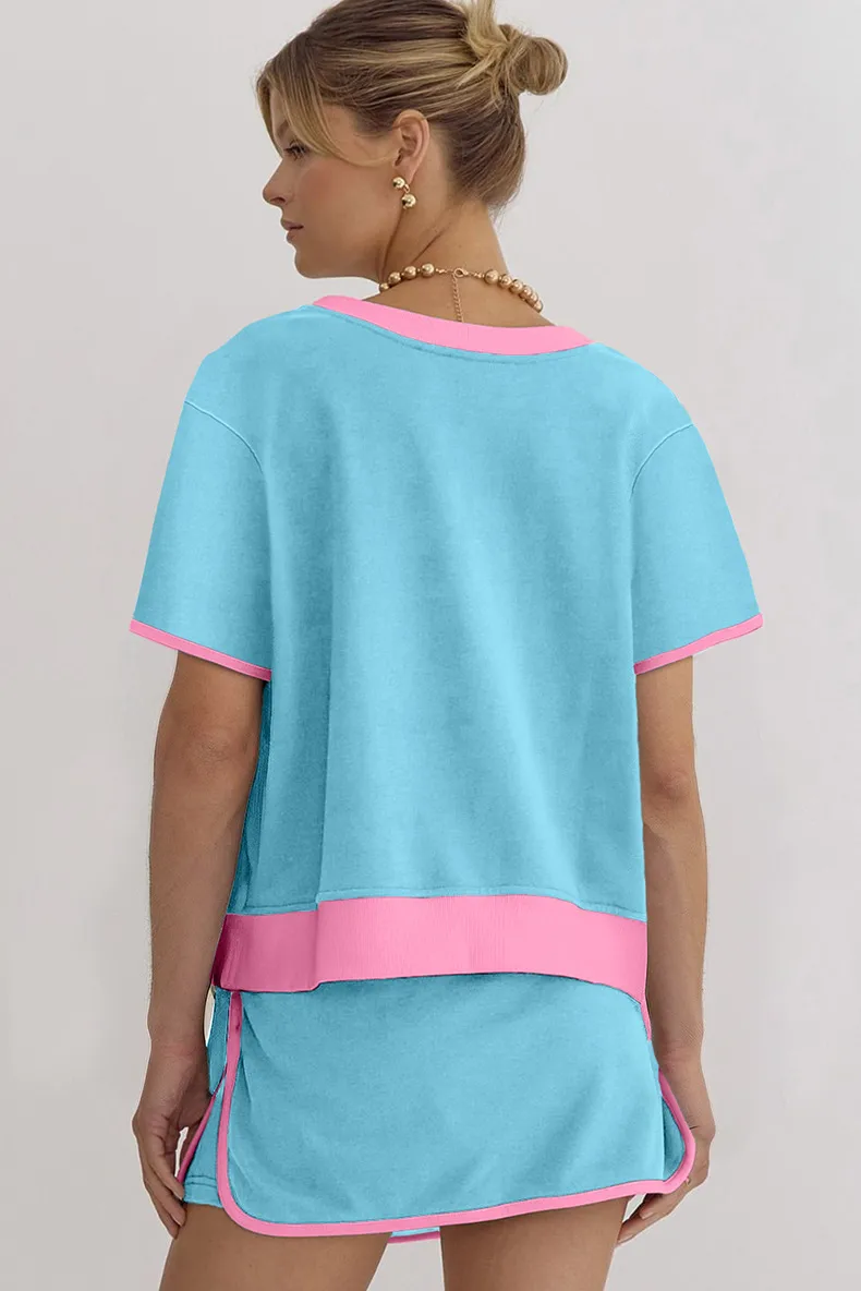 Holiday Daily Selfie Women's Casual Simple Style Streetwear Solid Color Cotton Spandex Polyester Shorts Co-ord Set Shorts Sets display picture 2