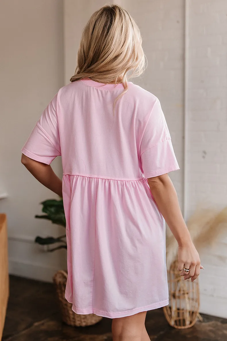 Women's One-Step Skirt Casual Elegant Streetwear Round Neck Half Sleeve Solid Color Above Knee Holiday Daily Selfie display picture 7