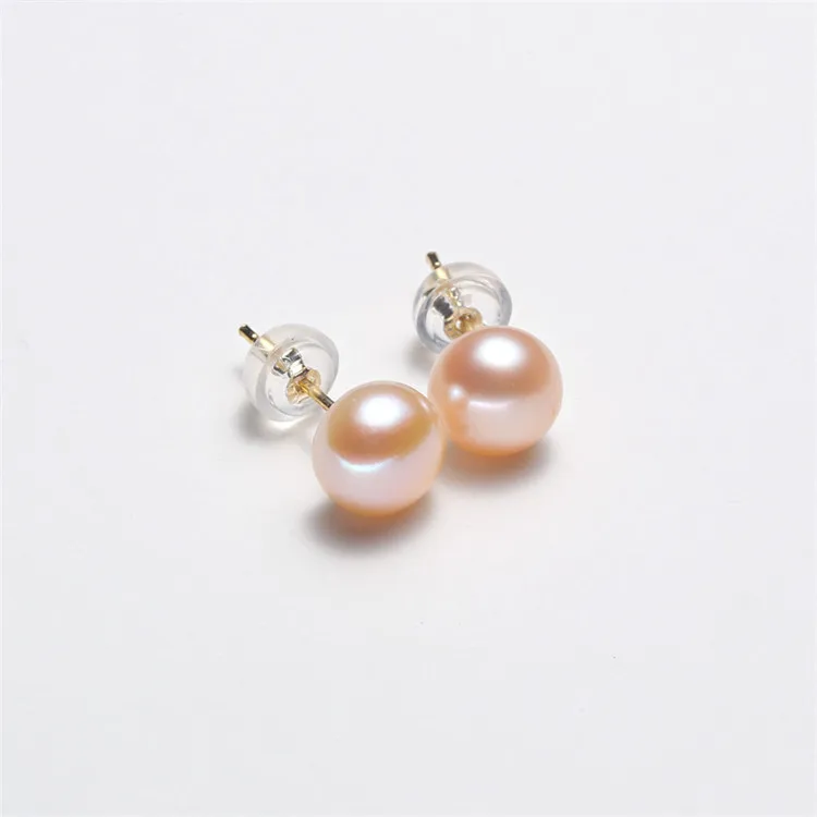 Zhuji Factory Direct Sales S925 Sterling Silver 5A Grade Flawless Freshwater Pearl Ear Studs Entire Sterling Silver Classic Auricular Needle Gold display picture 6