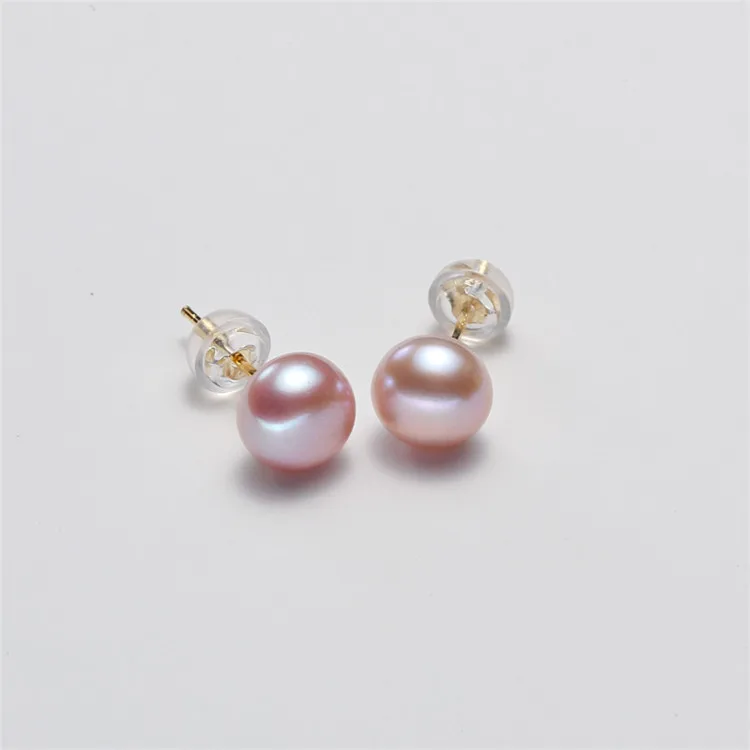 Zhuji Factory Direct Sales S925 Sterling Silver 5A Grade Flawless Freshwater Pearl Ear Studs Entire Sterling Silver Classic Auricular Needle Gold display picture 10